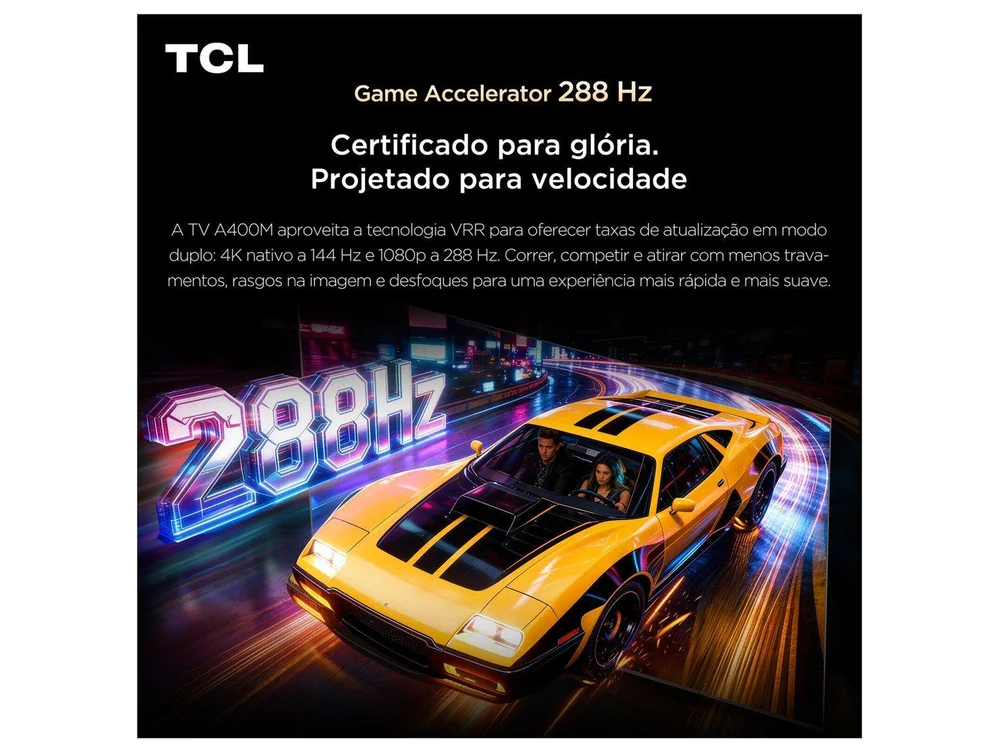 Imagem 6 de 10 do produto Smart TV 98" TCL 4K UHD QD-Mini LED 98A400M Google TV 2026