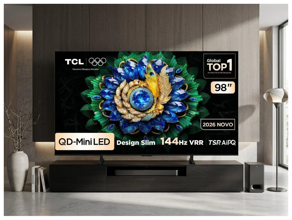 Imagem 8 de 10 do produto Smart TV 98" TCL 4K UHD QD-Mini LED 98A400M Google TV 2026