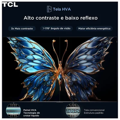 Smart TV QLED 75" 4K TCL 75T6C Google TV — foto 5