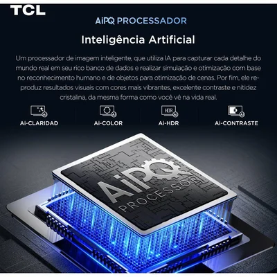 Smart TV QLED 75" 4K TCL 75T6C Google TV — foto 6