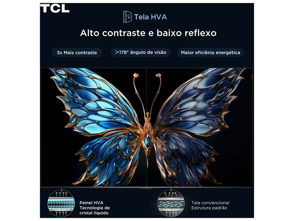 Imagem 4 de 9 do produto Smart TV 55" TCL 4K UHD QLED 55T6C Google TV 2026