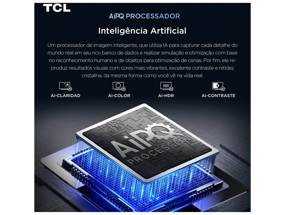 Imagem 5 de 9 do produto Smart TV 55" TCL 4K UHD QLED 55T6C Google TV 2026