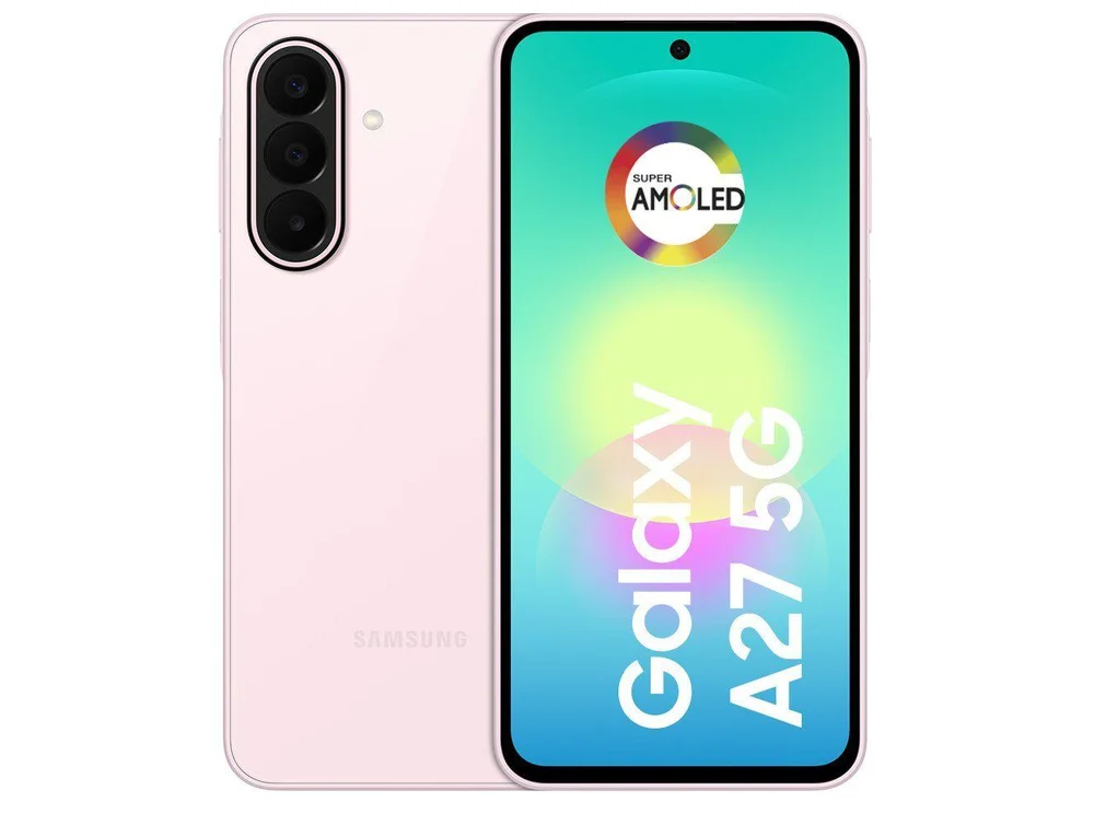 Smartphone Samsung Galaxy A27 256GB 5G 6GB RAM Rosa 6,7" Câm. Tripla Selfie 12MP