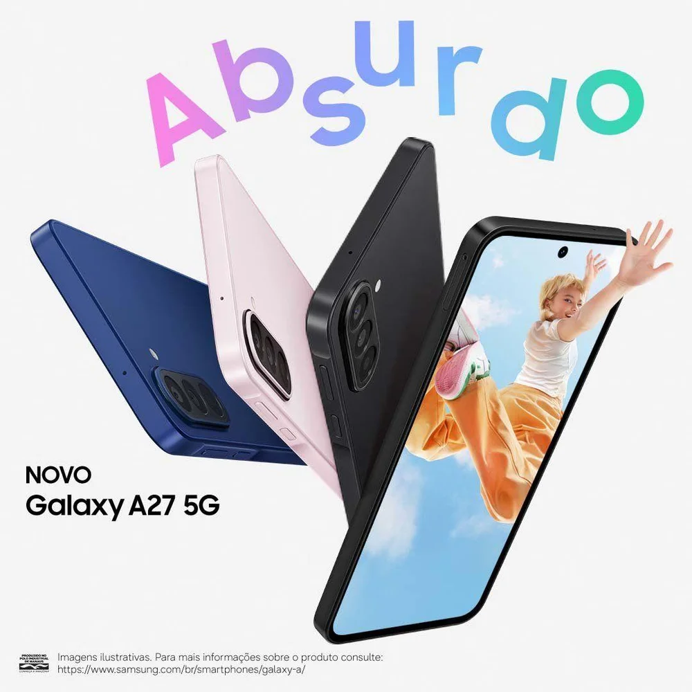Imagem 22 de 22 do produto Smartphone Samsung Galaxy A27 256GB 5G 6GB RAM Azul 6,7" Câm. Tripla Selfie 12MP