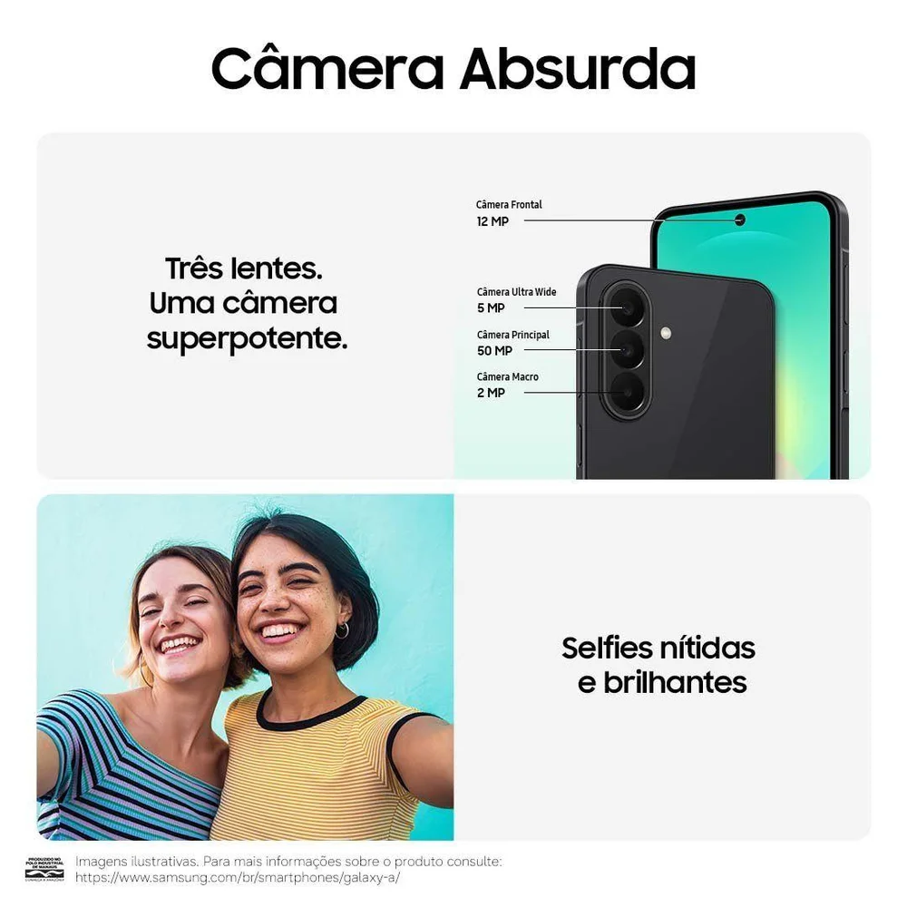 Imagem 20 de 22 do produto Smartphone Samsung Galaxy A27 256GB 5G 6GB RAM Azul 6,7" Câm. Tripla Selfie 12MP