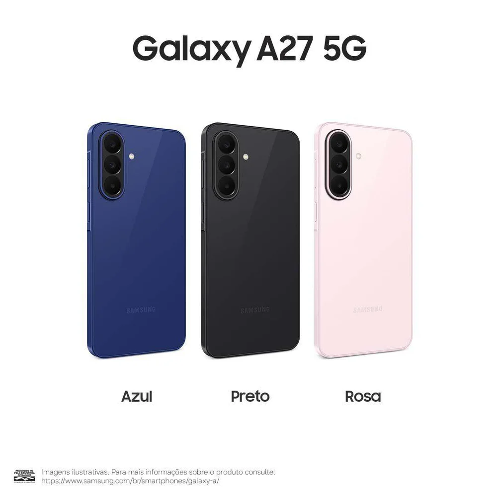 Imagem 12 de 22 do produto Smartphone Samsung Galaxy A27 256GB 5G 6GB RAM Azul 6,7" Câm. Tripla Selfie 12MP