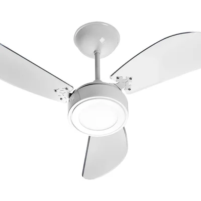 Ventilador de Teto, Venti-Delta, New Cristal, LED,  3 Pás Transparente, 127V, Branco - 38-3183