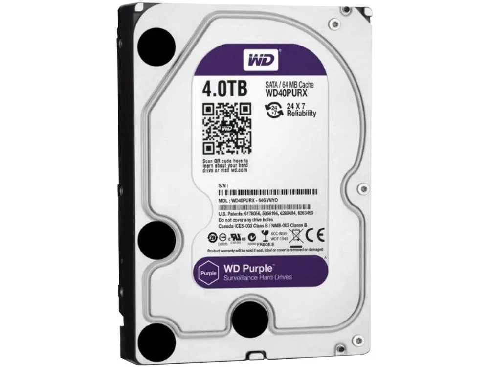 HD WD 4TB Purple, 5400 RPM, 64MB, SATA, 6GB/S, DVR, CFT - WD40PURZ - view 2