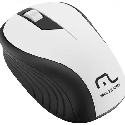 Mouse Sem Fio Multi Mo216, USB, 2.4GHz, 1200 DPI, Plug And Play, Preto E Branco