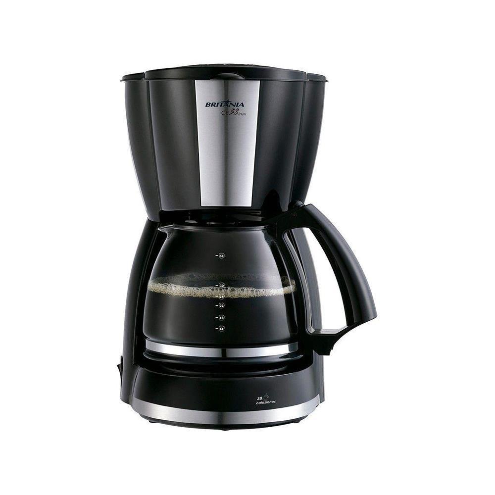 Imagem 2 de 9 do produto Cafeteira Elétrica Britânia CP38, 800w, 220V, 38 xícaras, Inox, Preto