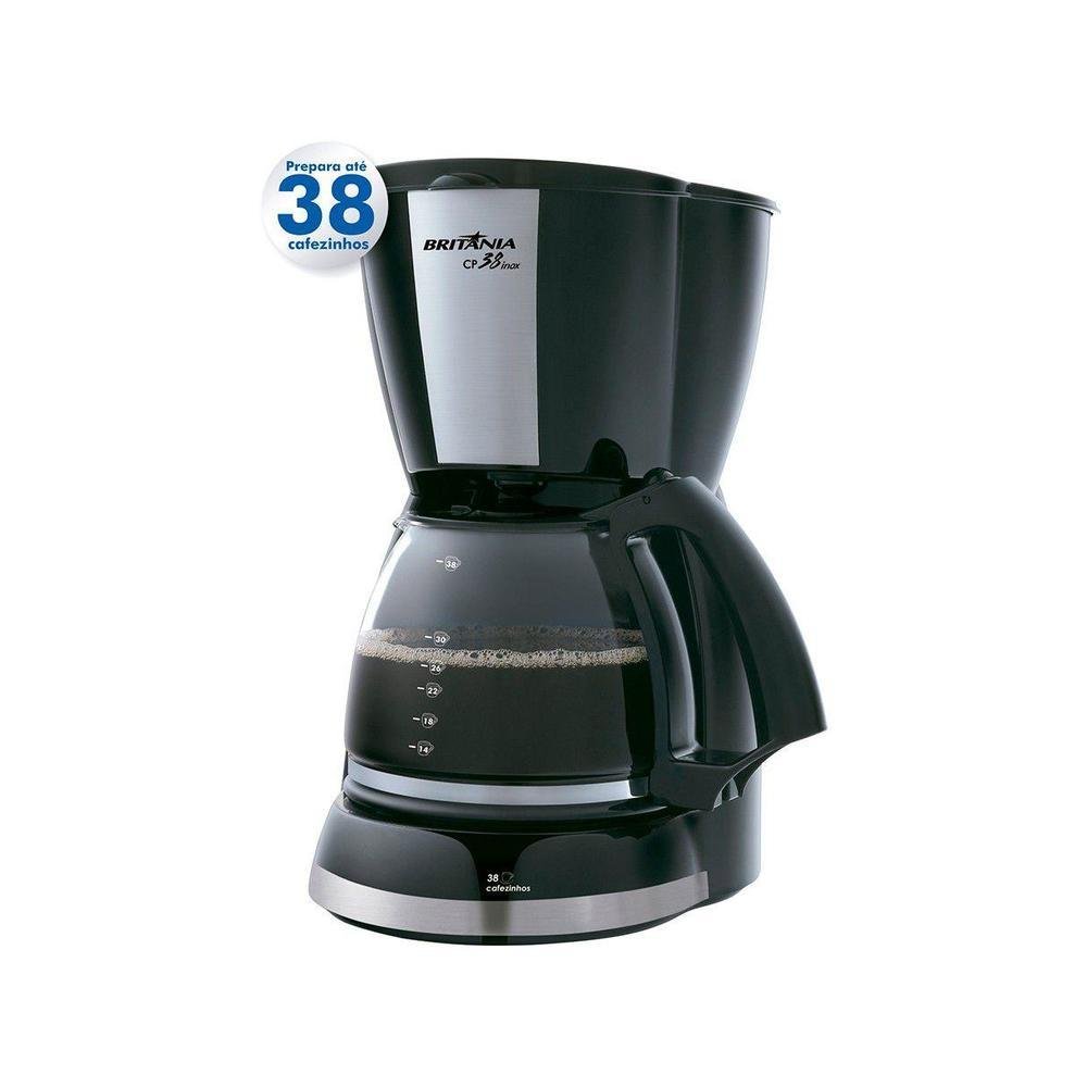 Imagem 9 de 9 do produto Cafeteira Elétrica Britânia CP38, 800w, 220V, 38 xícaras, Inox, Preto
