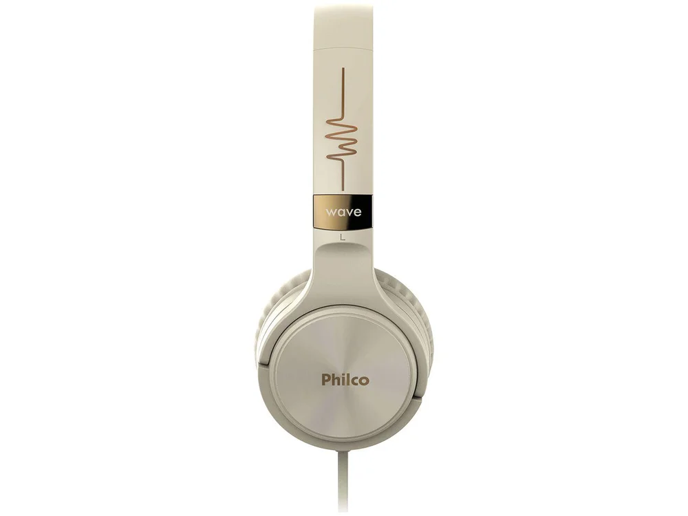 Imagem 2 de 6 do produto Headphone Philco, Concha auditiva almofadada, Bege - PFO02G