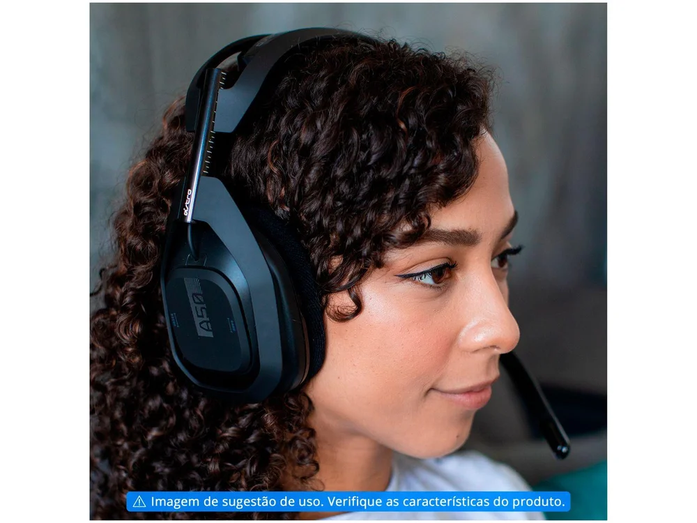 Headset Gamer Astro A50, Sem Fio+Base, PS4 e PC, Preto - view 11