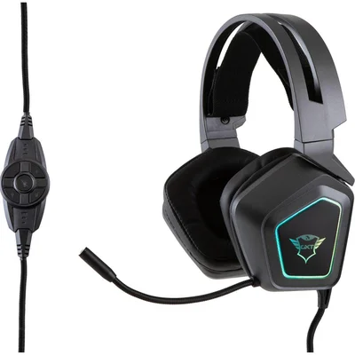 Headset Gamer Com Fio Trust Gxt 450, RGB, 7.1" Surround, Blizz USB
