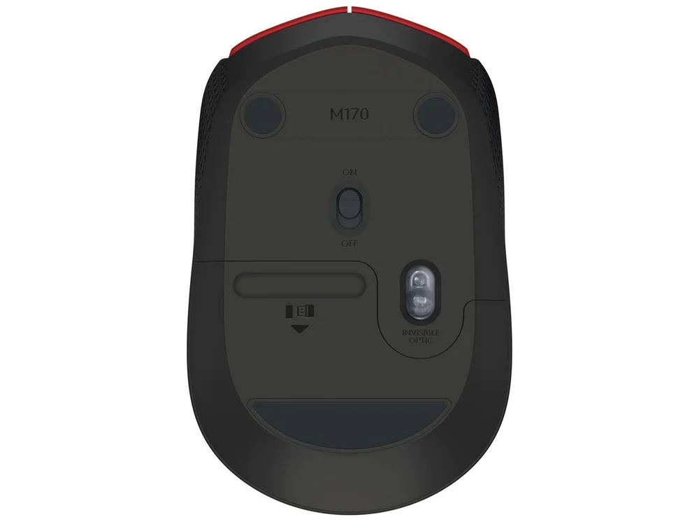 Mouse Sem Fio, Logitech M170, 2.4ghz, 1000dpi, Vermelho, 910-00463 - view 6