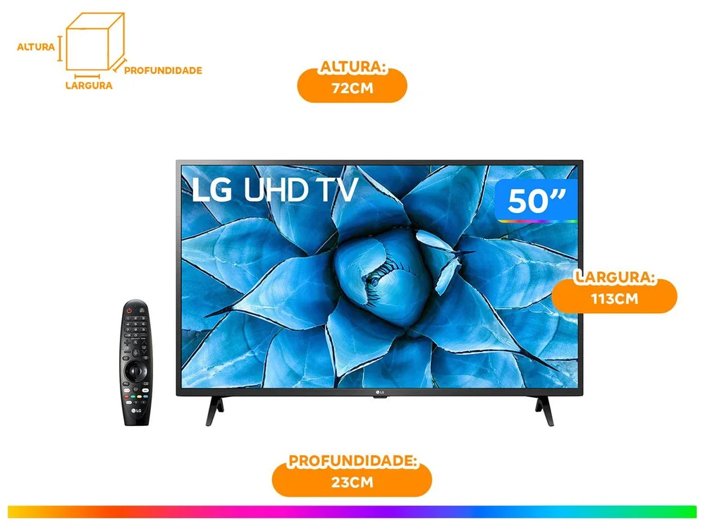 Smart TV LED LG 50 Polegadas 4K, UHD, 3 HDMI, 2 USB, Wi-Fi, Bluetooth, Assitente Virtual - 50UN731C - view 10