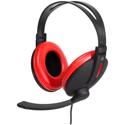 Headset Gamer, Bright Super Bass, haste regulável, vermelho e preto - 206.