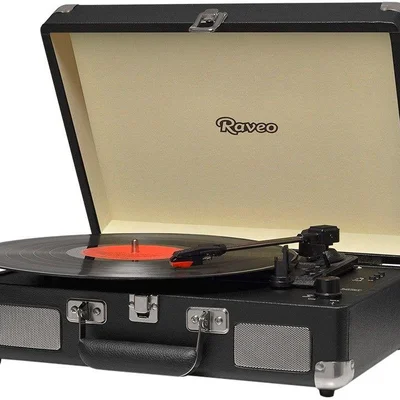 Toca Discos Raveo Sonetto Retrô, Bluetooth, USB, 3 Rotações diferentes