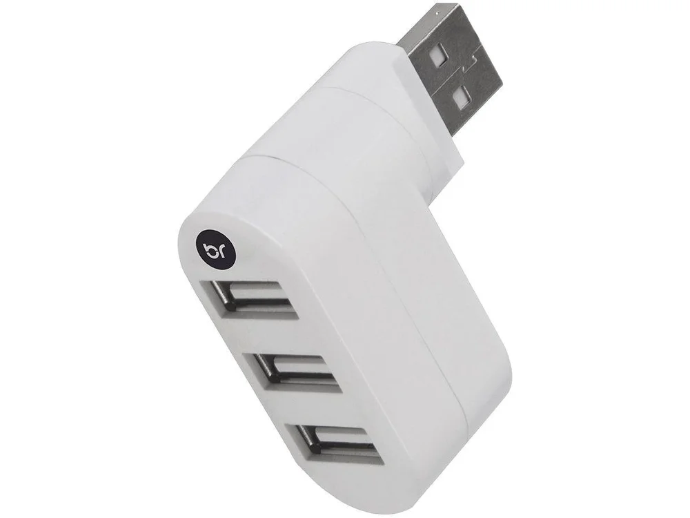 Imagem 2 de 4 do produto HUB Bright USB, 3 Portas 2.0, Branco - 335