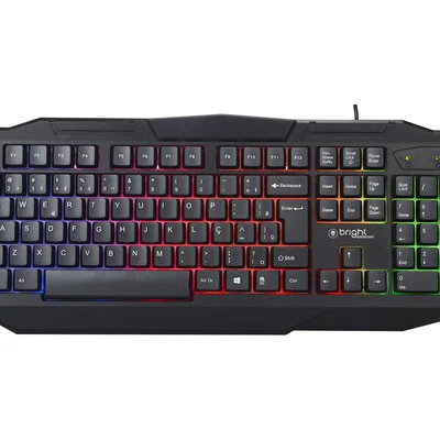 Teclado Gamer Bright, USB, LED, Qwerty, ABNT2 - 464