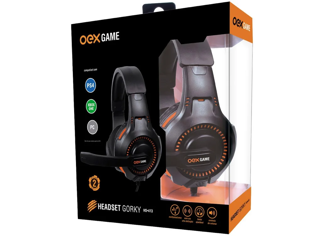 Headset Gamer Oex Gorky HS413 KaBuM