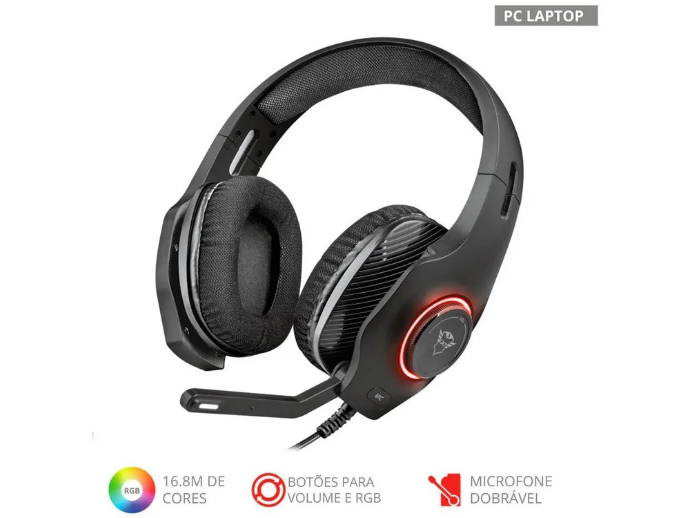 Imagem 12 de 14 do produto Headset Gamer Torus, GXT 455, Microfone Rebatível, Cabo 2.2m, Trust