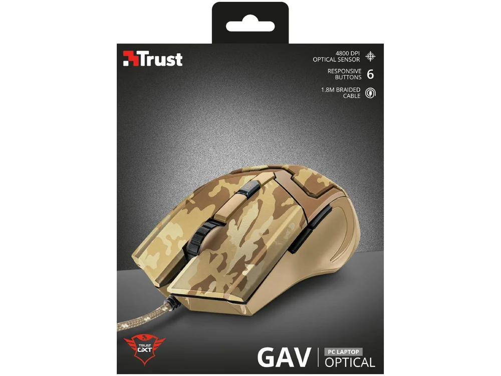 Imagem 5 de 5 do produto Mouse Gamer Trust GXT GAV 101D 4800dpi com fio