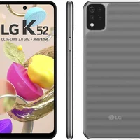 Smartphone LG K52, Android 10, Tela 6.6", Octa-core 3GB RAM, 64GB, Câmera Quádrupla 13MP+5MP+2MP+2MP, Selfie De 8MP, Cinza
