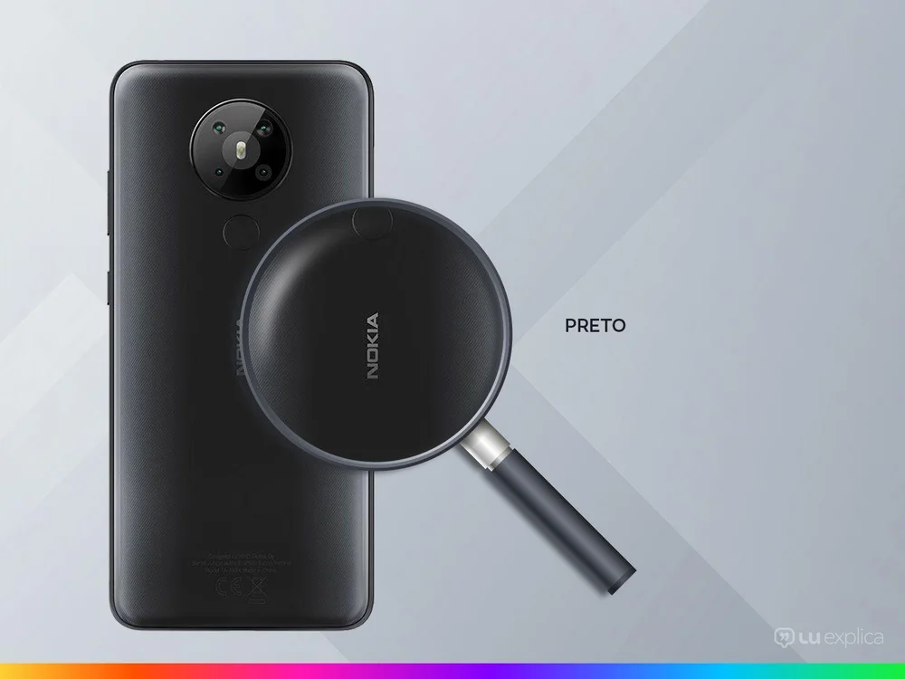 Smartphone Nokia NK007 5.3 128GB, Tela 6.55, 4GB RAM, Câmera Quádrupla Com IA, Lentes Ultra-Wide, Dual SIM - Carvão - view 3