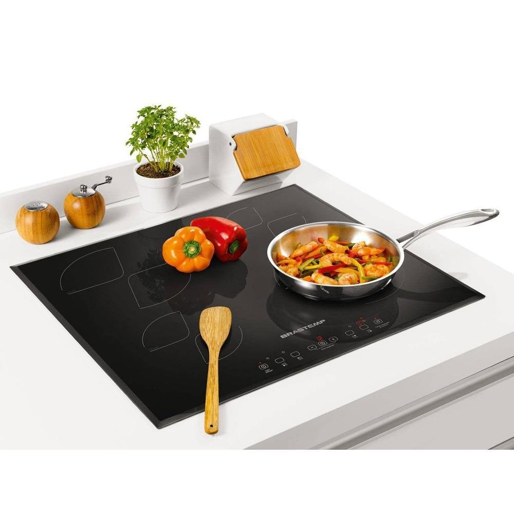 Imagem 3 de 4 do produto Cooktop Elétrico Brastemp, De Indução, 4 Queimadores Vitrocerâmico, 220v - Bdj62aebna