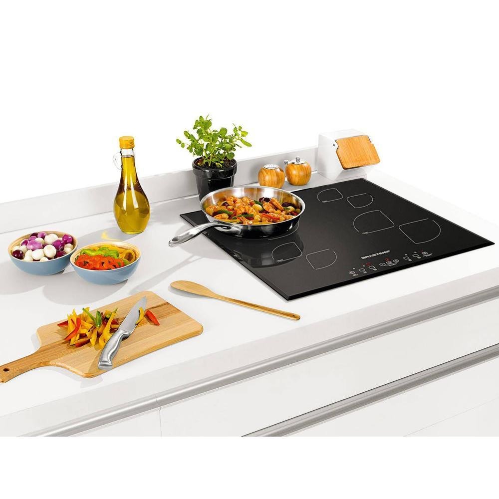 Imagem 4 de 4 do produto Cooktop Elétrico Brastemp, De Indução, 4 Queimadores Vitrocerâmico, 220v - Bdj62aebna