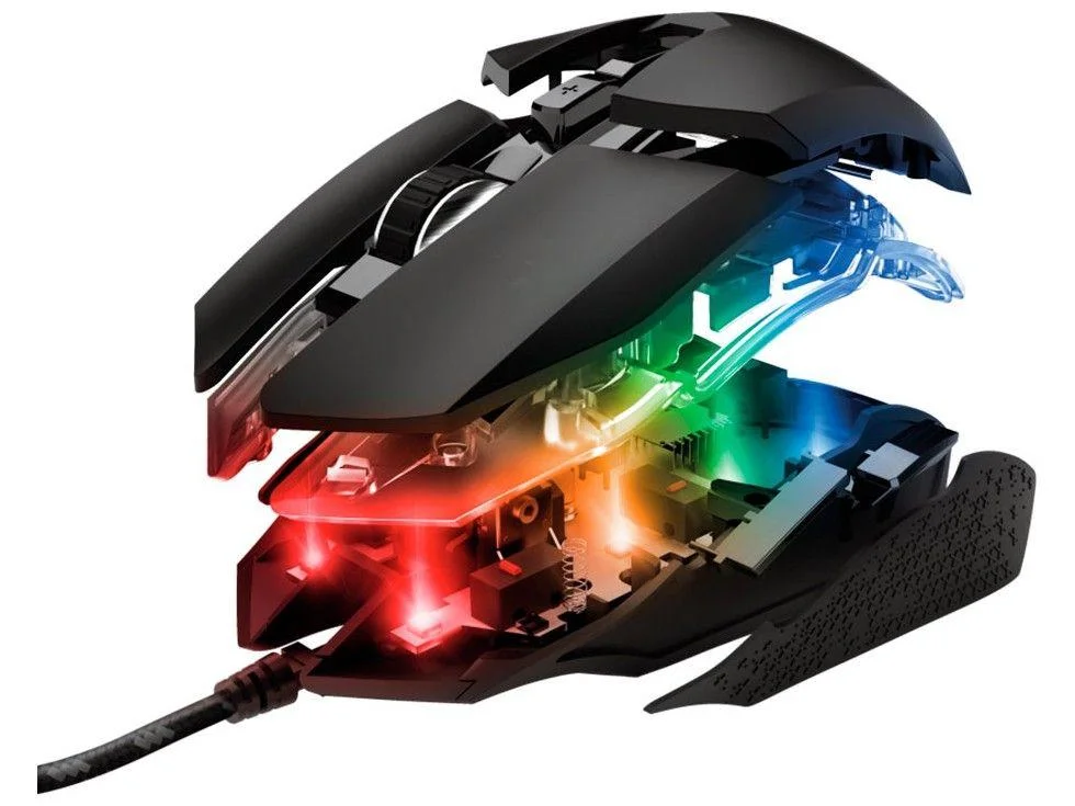 Mouse Gamer, Trust Idon GXT 950, RGB 6000 DPI, Com Fio. Mouse Gamer, Trust Idon GXT 950, RGB 6000 DPI, Com Fio.