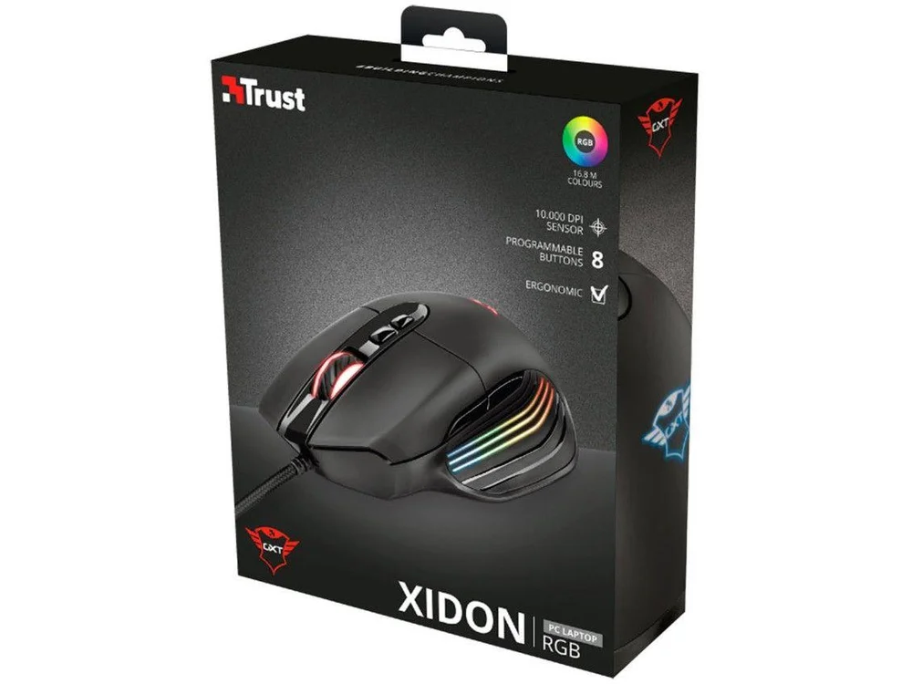 Imagem 13 de 13 do produto Mouse Gamer Trust Xidon GXT 940, RGB 10000 DPI, Com Fio