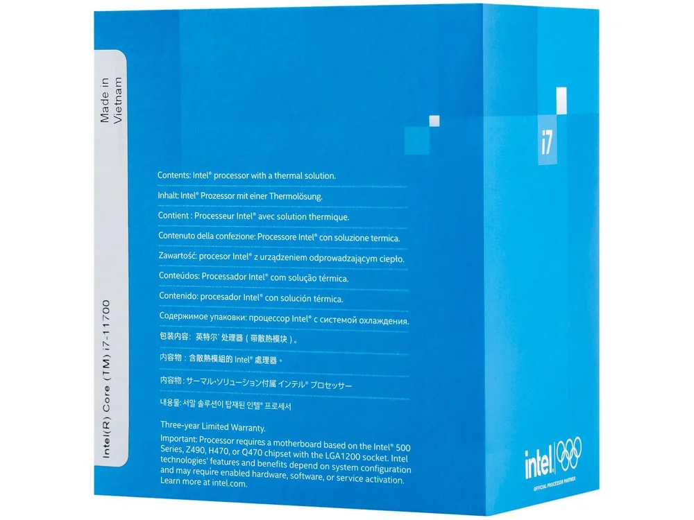 Processador I711700 11 Gen 49GHz Turbo LGA1200