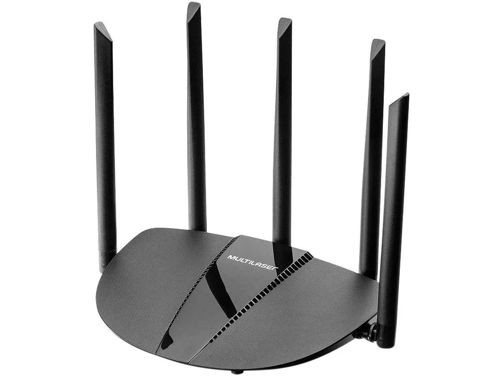 Roteador Wireless Multi  Draco, AC, 1200Mbps, Banda dupla, 5 Antenas Externas - Re017