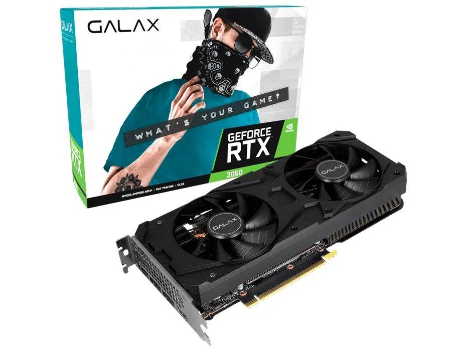 Placa De Vídeo GALAX GeForce RTX 3060 12GB LHR