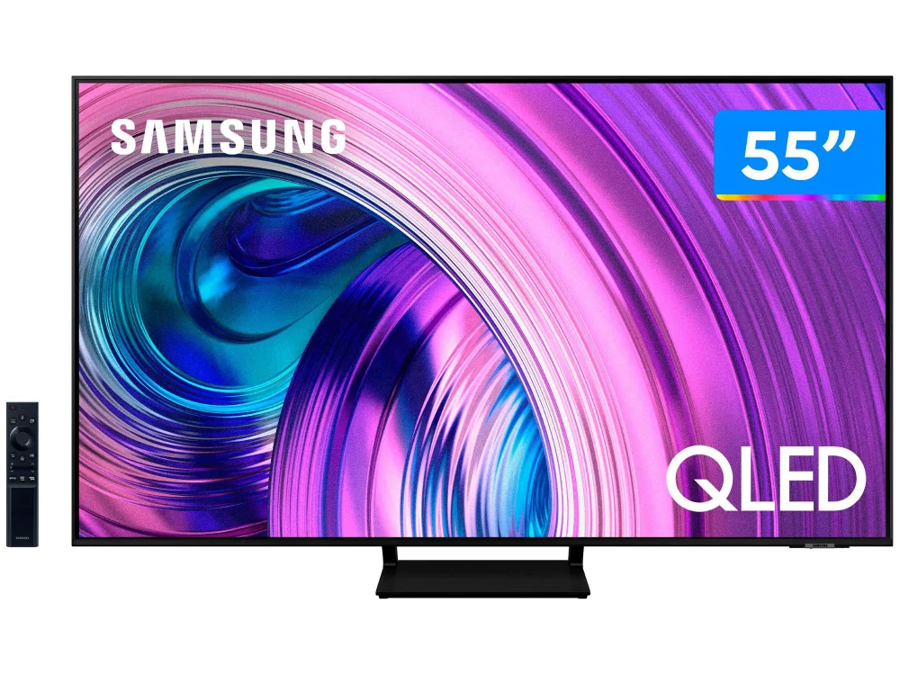 Smart TV Samsung 55 Polegadas QLED, 4K, 4 HDMI, 2 USB, Wi-Fi, Modo Game, Alexa Built In - QN55Q70AAGXZD Smart TV Samsung 55 Polegadas QLED, 4K, 4 HDMI, 2 USB, Wi-Fi, Modo Game, Alexa Built In - QN55Q70AAGXZD