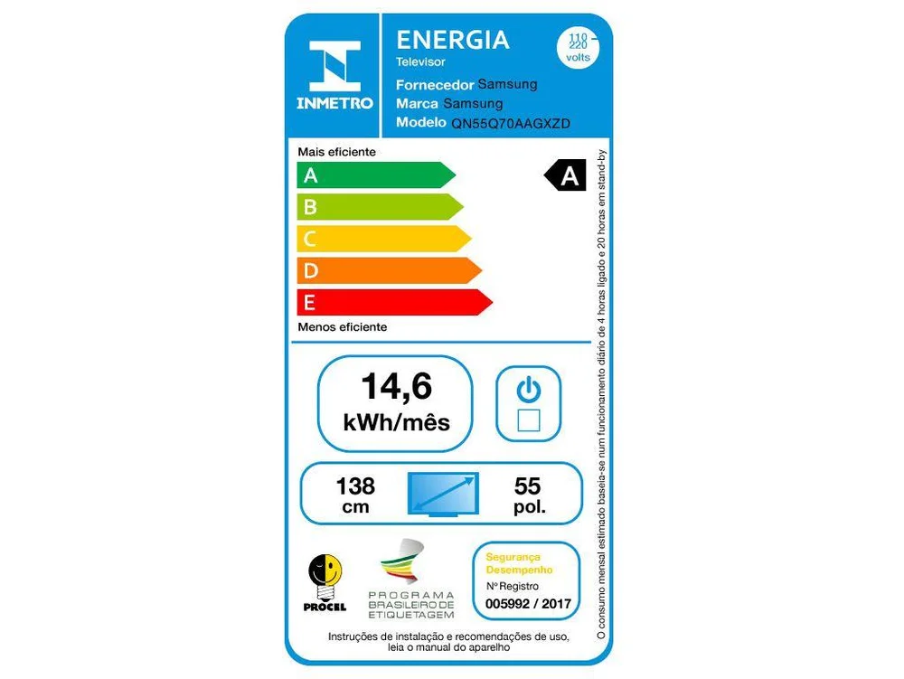 Smart TV Samsung 55 Polegadas QLED, 4K, 4 HDMI, 2 USB, Wi-Fi, Modo Game, Alexa Built In - QN55Q70AAGXZD Smart TV Samsung 55 Polegadas QLED, 4K, 4 HDMI, 2 USB, Wi-Fi, Modo Game, Alexa Built In - QN55Q70AAGXZD