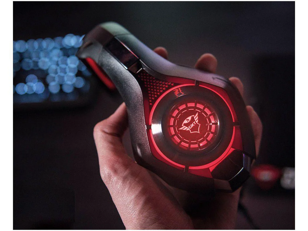 Headset Gamer Trust Nero Gxt313 Led Kabum