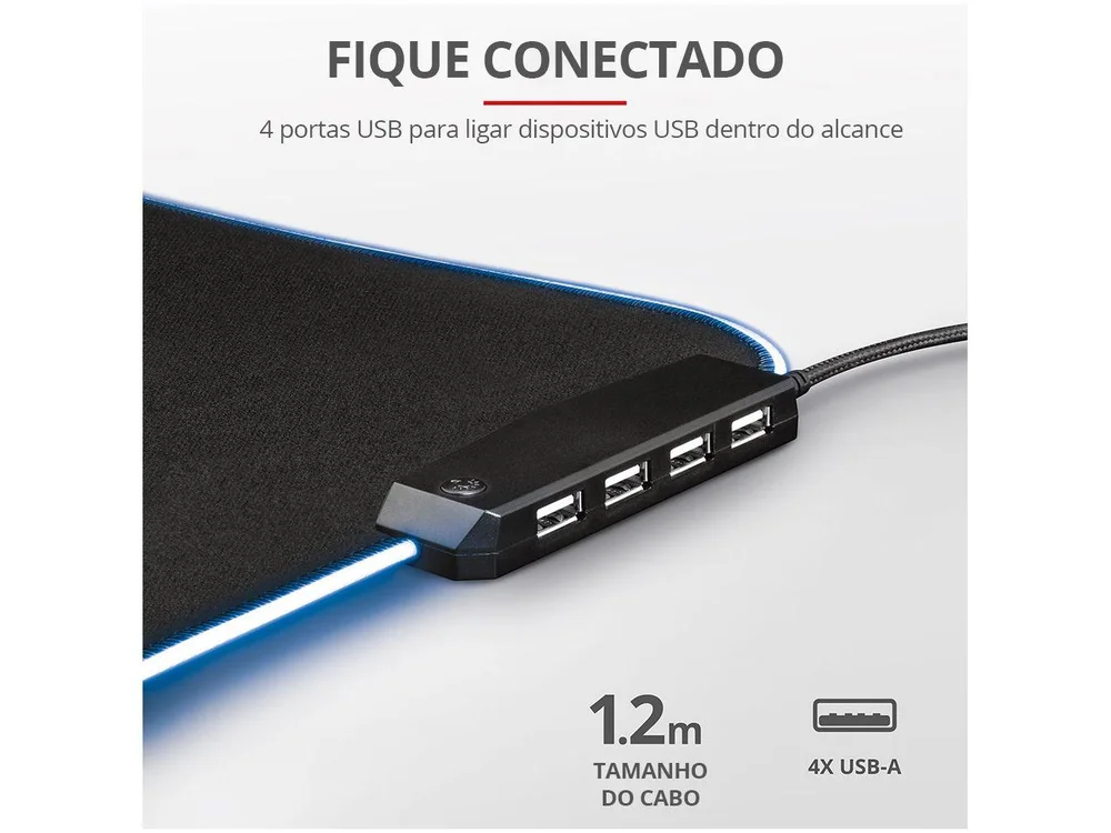 Imagem 13 de 16 do produto Mouse Pad Trust Gxt765, LED RGB, Grande, 25cmx35cm, Preto