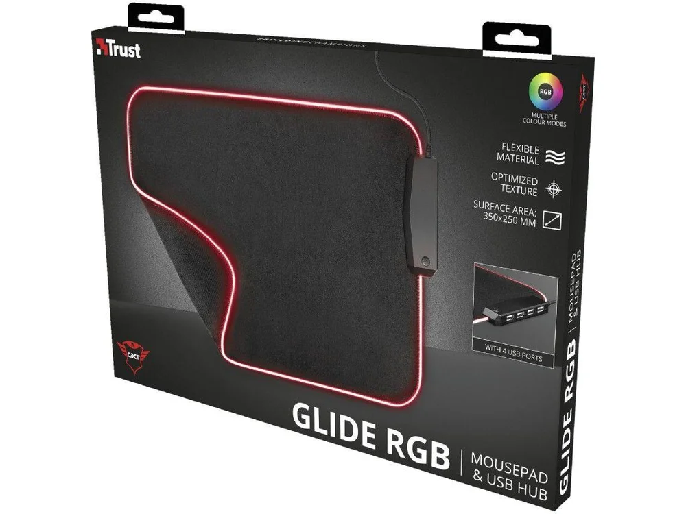 Imagem 16 de 16 do produto Mouse Pad Trust Gxt765, LED RGB, Grande, 25cmx35cm, Preto