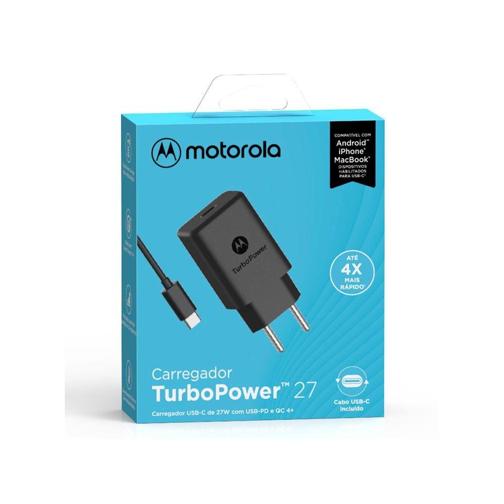 Imagem 4 de 4 do produto Carregador Motorola Turbo Power, 27w, Usb-c/c