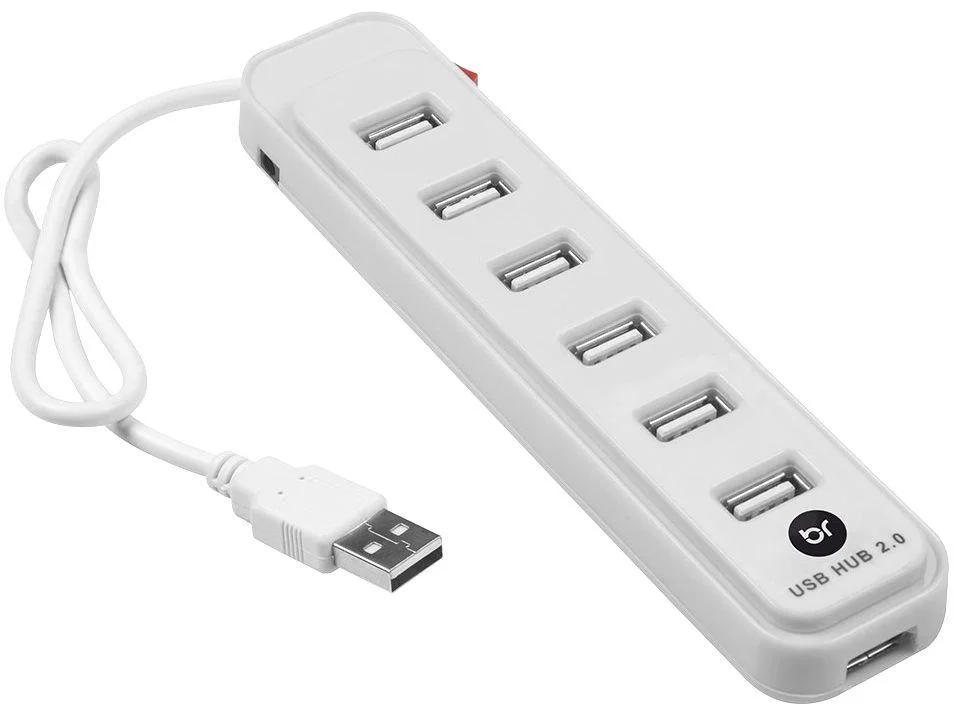 Imagem 3 de 4 do produto HUB Bright USB, Carregador, Com 7 Portas, Chave Seletora 5V 2A