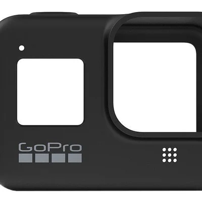 Capa Silicone Gopro Hero 8 + Cordão Ajustável - Sleeve + Lanyard Cor Preto
