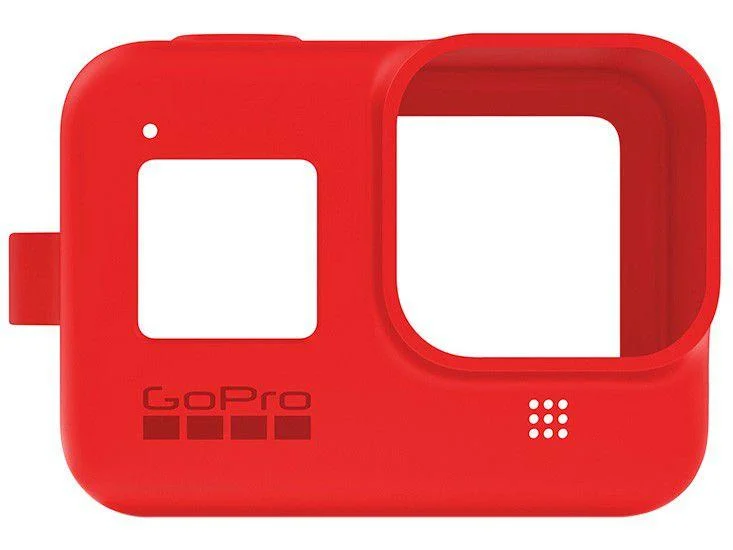 Capa Silicone Gopro Hero 8 + Cordão Ajustável - Sleeve + Lanyard Cor Vermelho