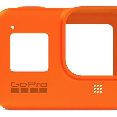 Capa Silicone Gopro Hero 8 + Cordão Ajustável - Sleeve + Lanyard Cor Laranja