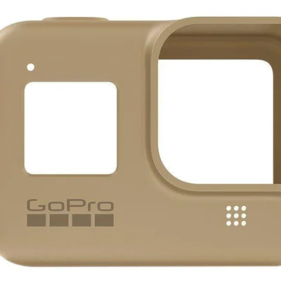 Capa Silicone Gopro Hero 8 + Cordão Ajustável - Sleeve + Lanyard Cor Areia