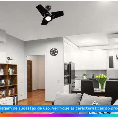 Ventilador De Teto Fit Led Venti-delta Preto 220 V 130 W — foto 2