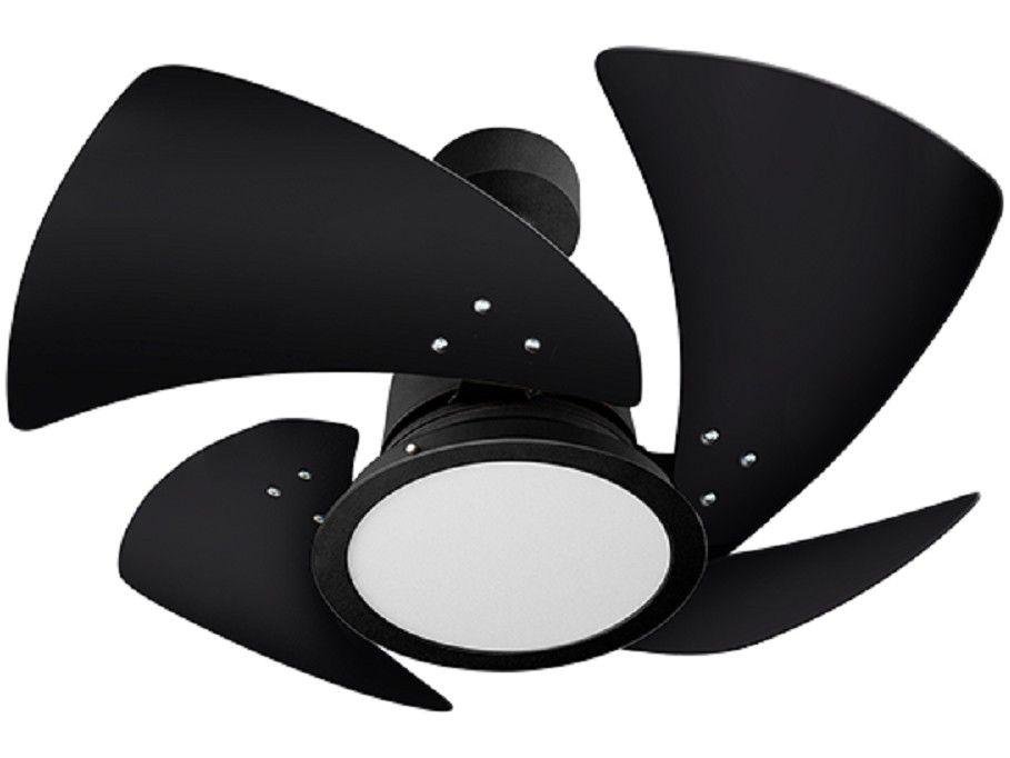 Ventilador De Teto Tornado Led 4 Pás De Mdf Laqueadas - Preto - 110