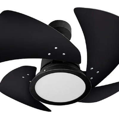 Ventilador De Teto Tornado Led 4 Pás De Mdf Laqueadas - Preto - 110